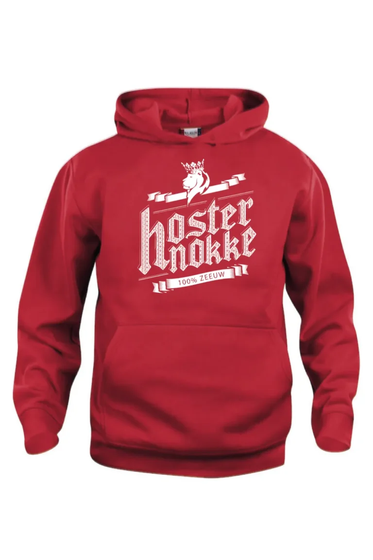 Hoodie-Hosternokke Leeuw-Rood