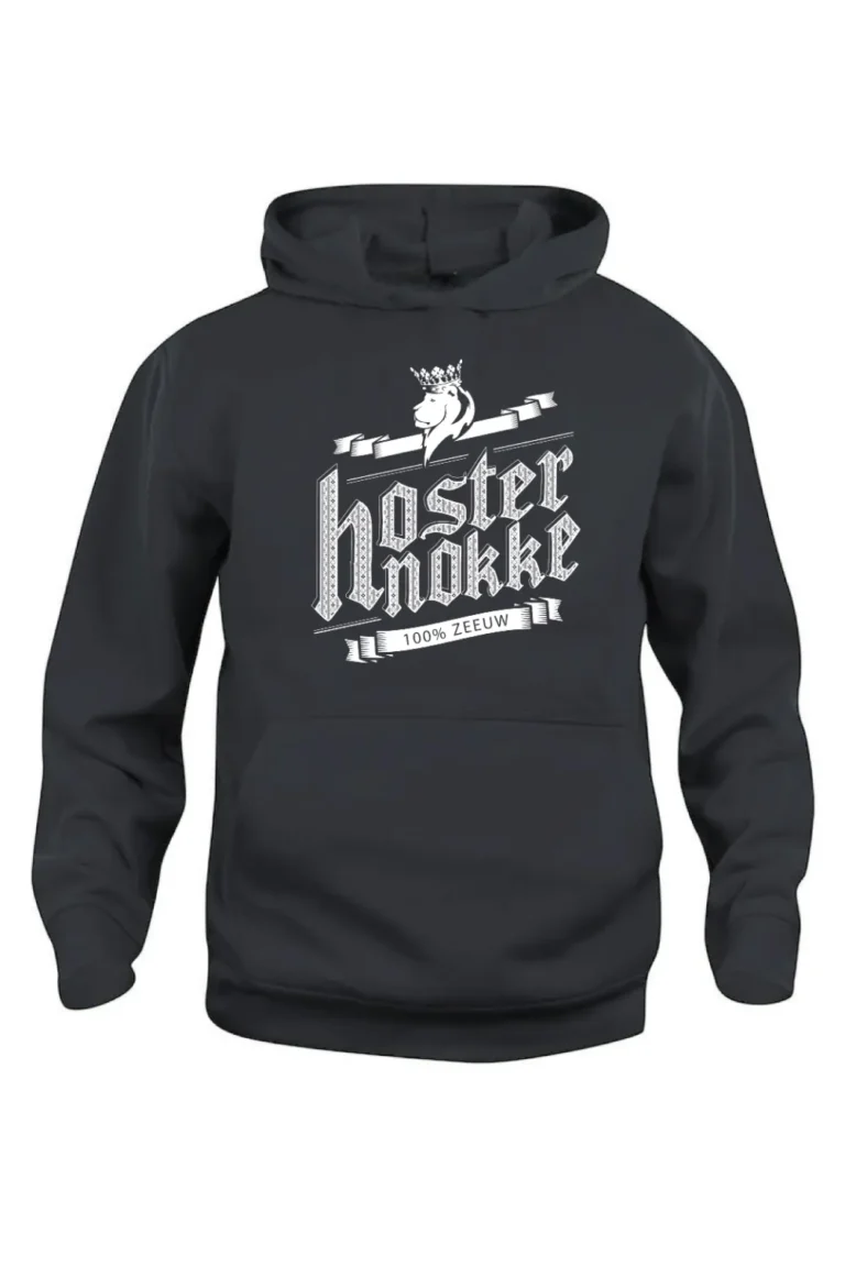 Hoodie-Hosternokke Leeuw-Zwart