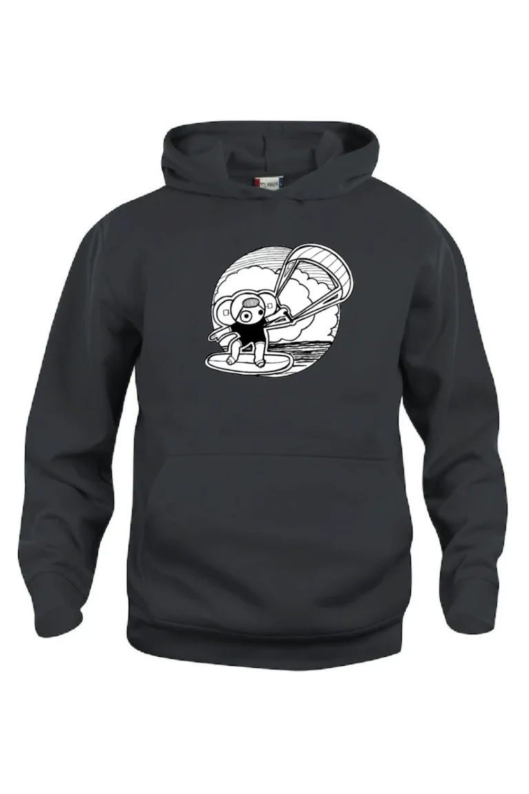 Hoodie-Leuntje en Merien-Kitesurfer-Zwart