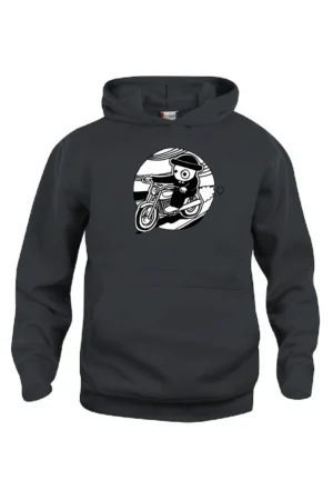 Hoodie-Leuntje en Merien-Motor-Zwart