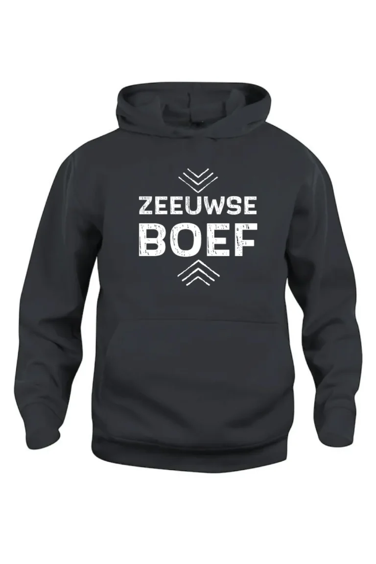 Hoodie-Zeeuwse Boef-Zwart