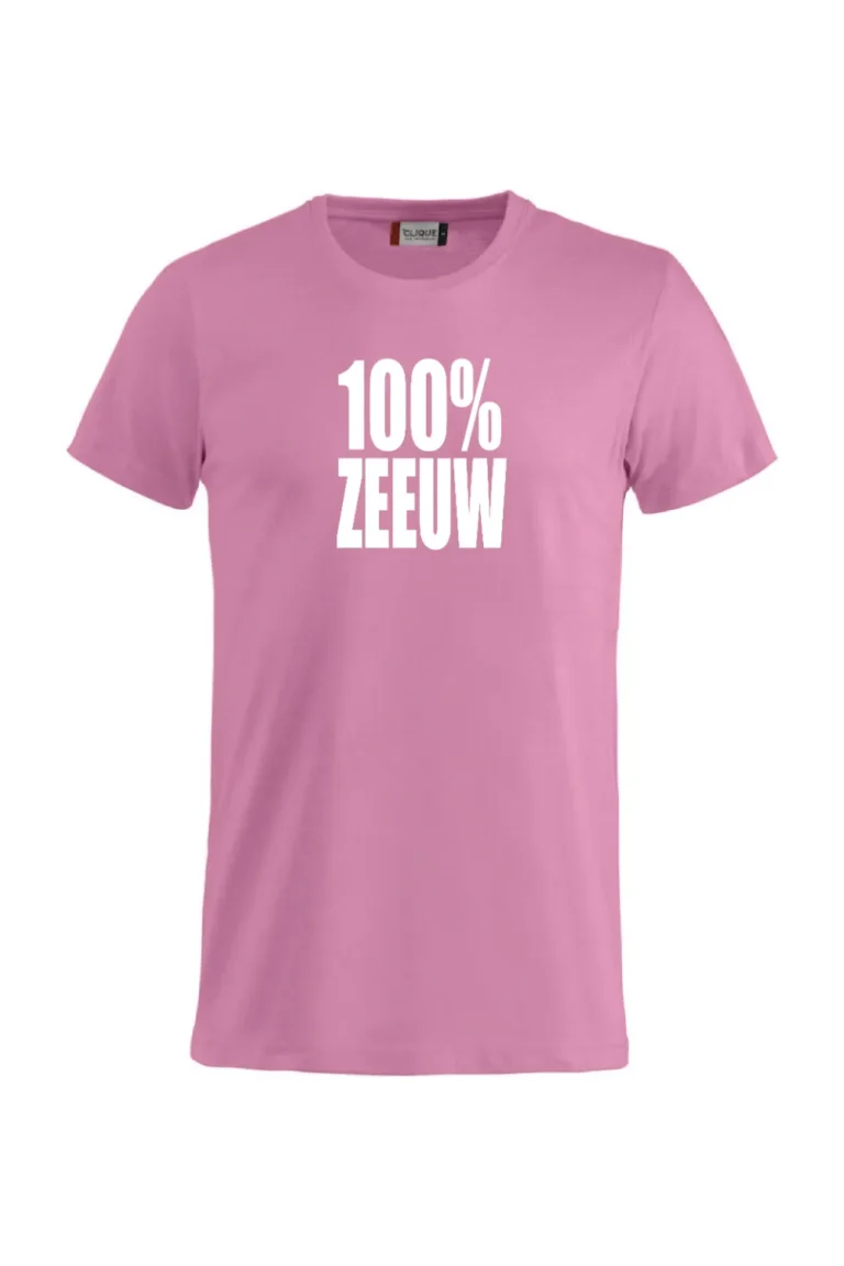 Shirt-100% Zeeuw-Helder Roze