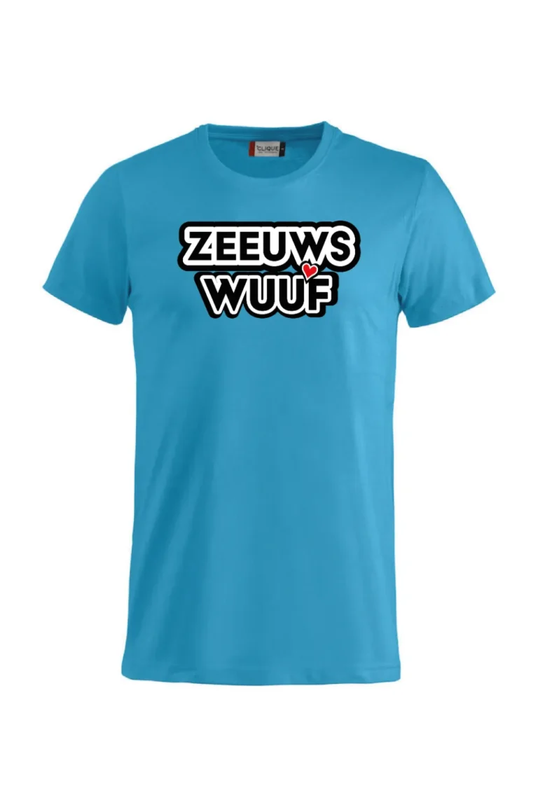 Shirt-Zeeuws Wuuf-Hartje-Turquoise