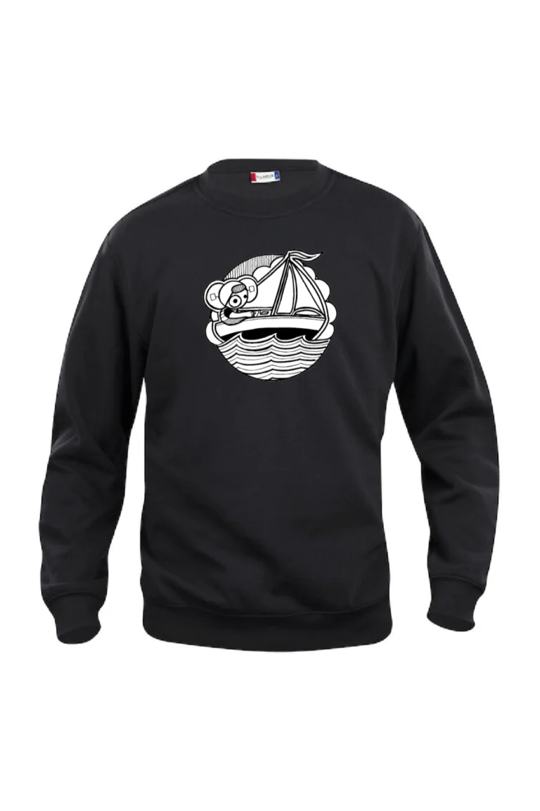 Sweater-Leuntje en Merien-Zeilboot-Zwart