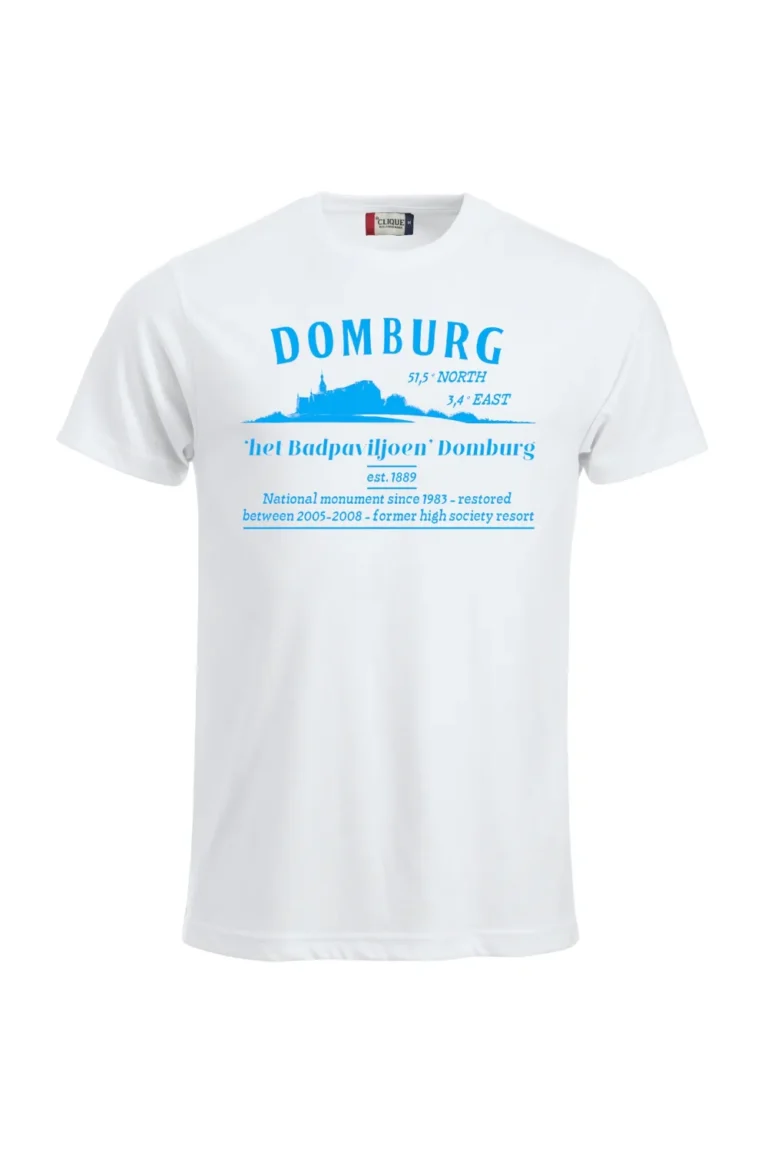 T-Shirt-Skyline-Domburg-Wit.webp