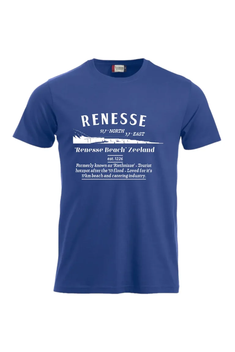 T-Shirt-Skyline-Renesse-Blauw