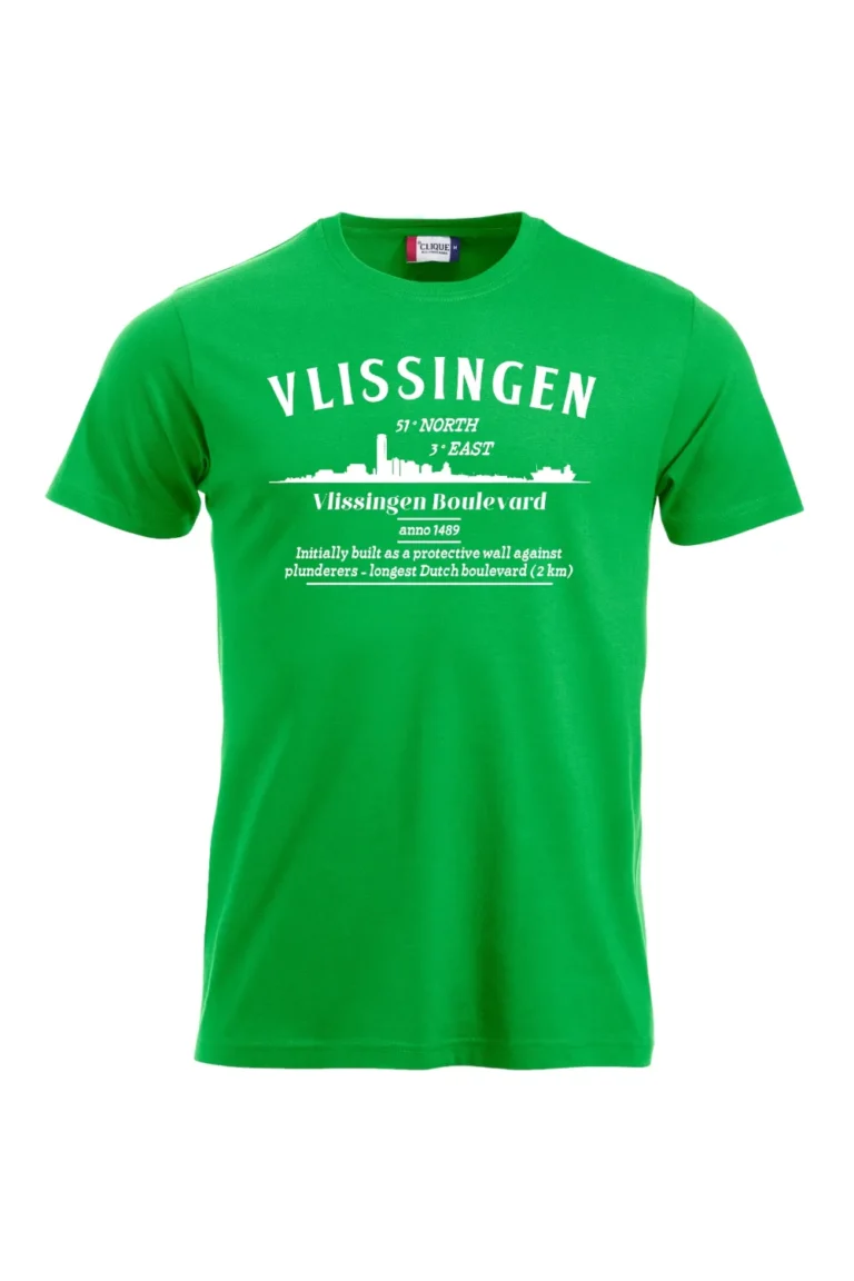 T-Shirt-Skyline-Vlissingen-Appelgroen.webp