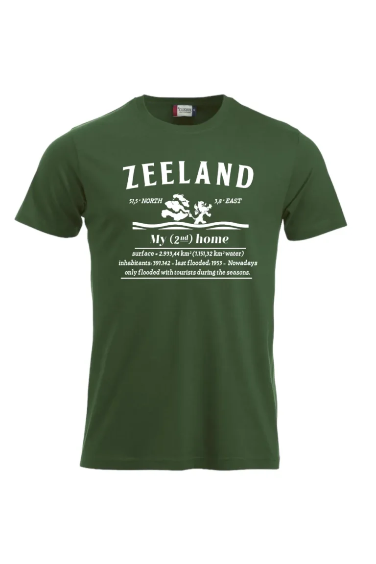 T Shirt Skyline Zeeland-Flessengroen