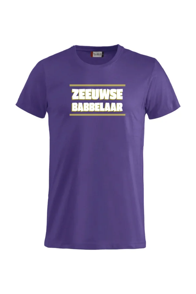 T-Shirt-Zeeuwse-Babbelaar-Paars
