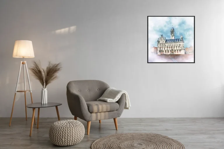 impressie woonkamer-Aquarel DdK-Stadhuis Middelburg