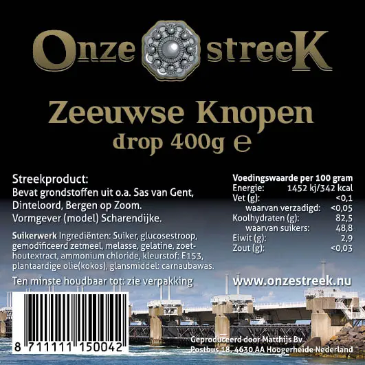 ingrediënten Zeeuwse knopen Drop